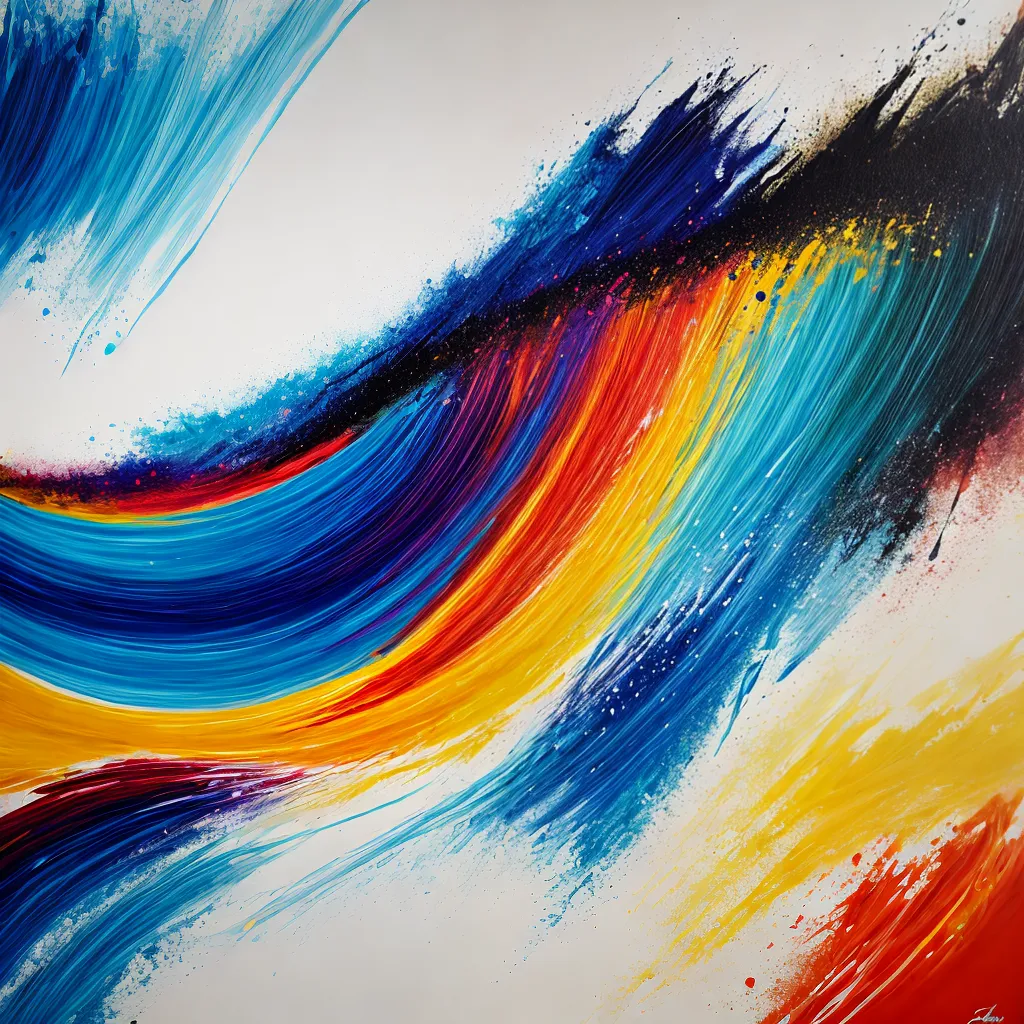 pintura abstrata cores movimento 1
