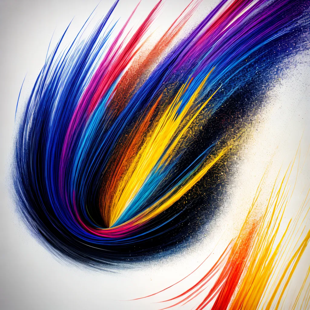 pintura abstrata cores energia
