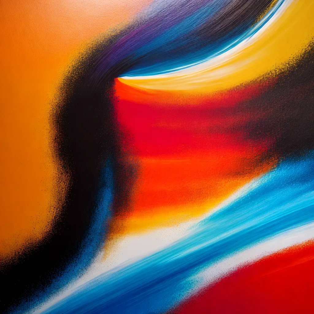 pintura abstrata vibrante dinamica