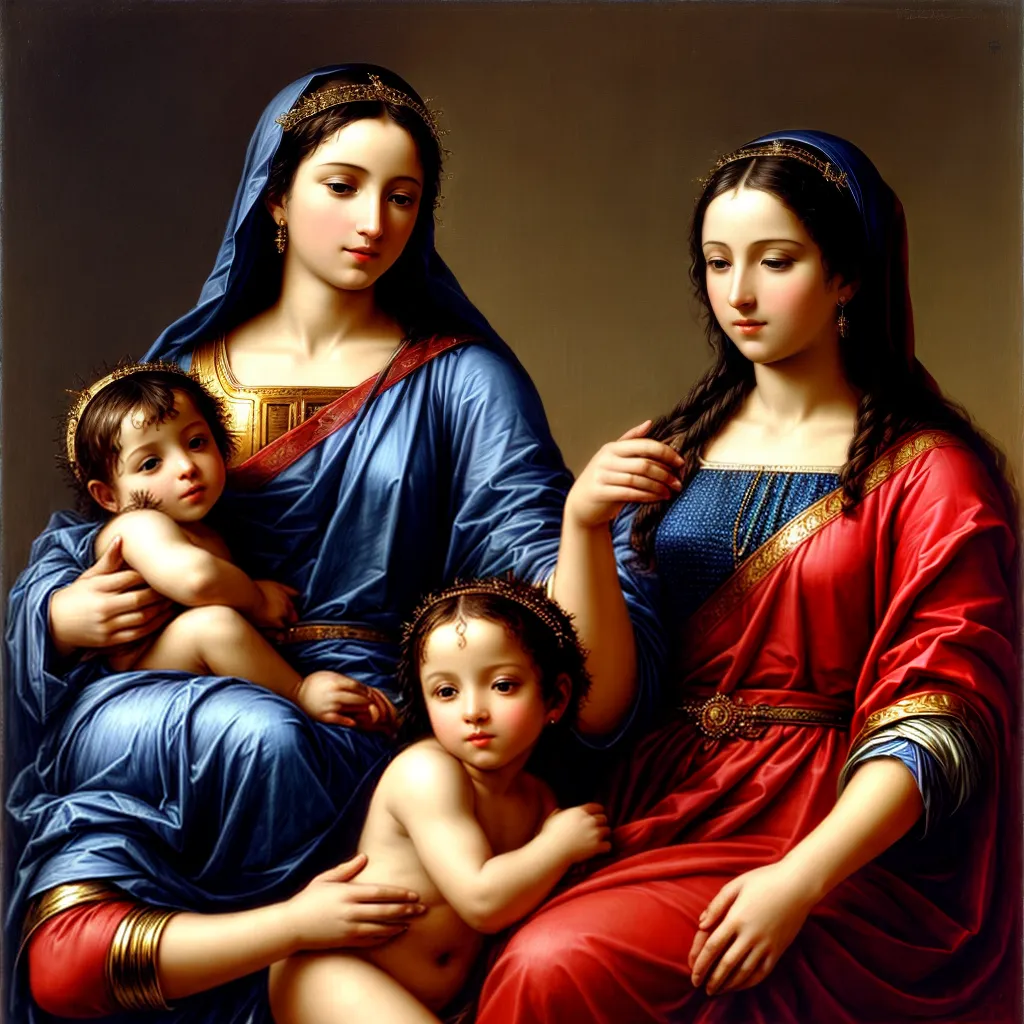 pintura madonna crianca divina graca