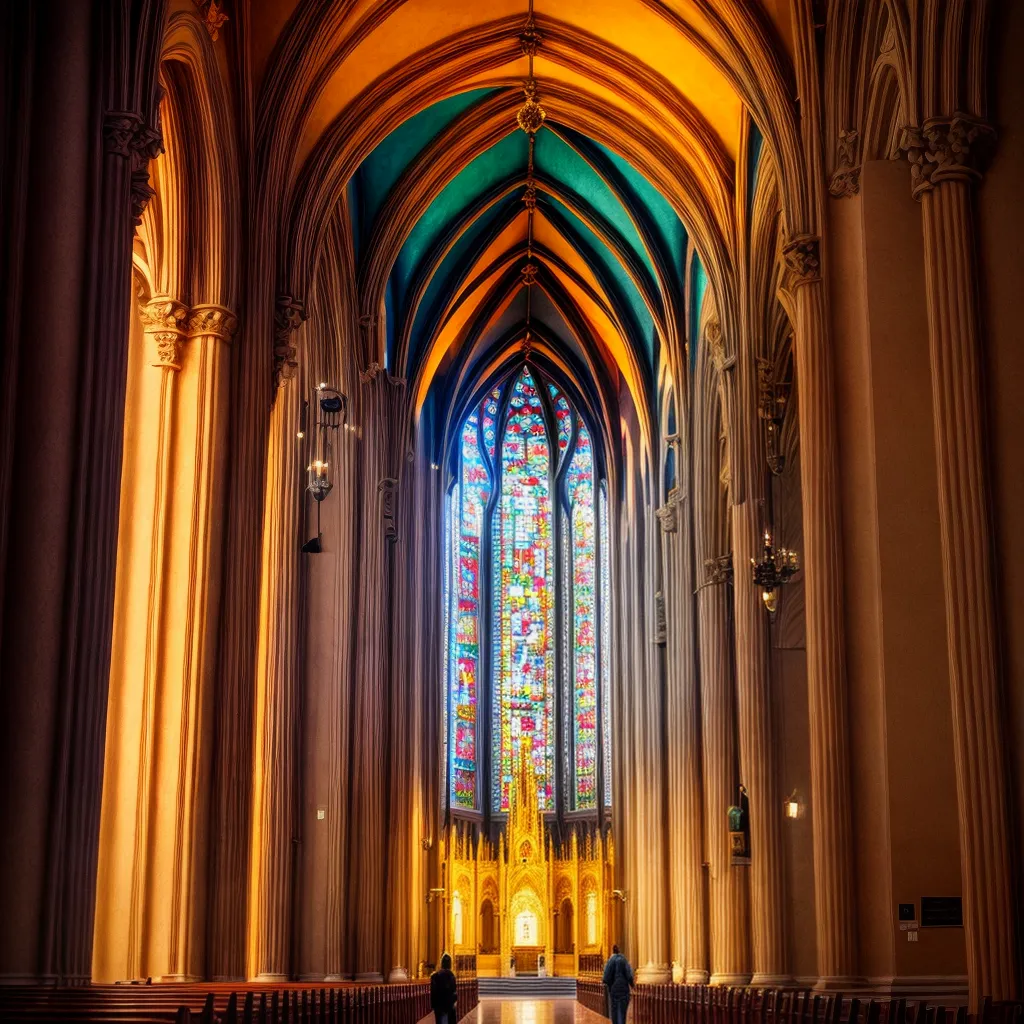 pintura catedral sol dourado espiritualidade
