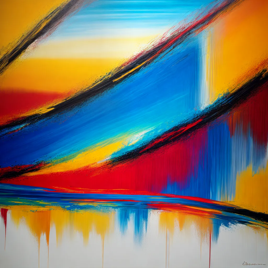 pintura expressao abstrata cores intensas