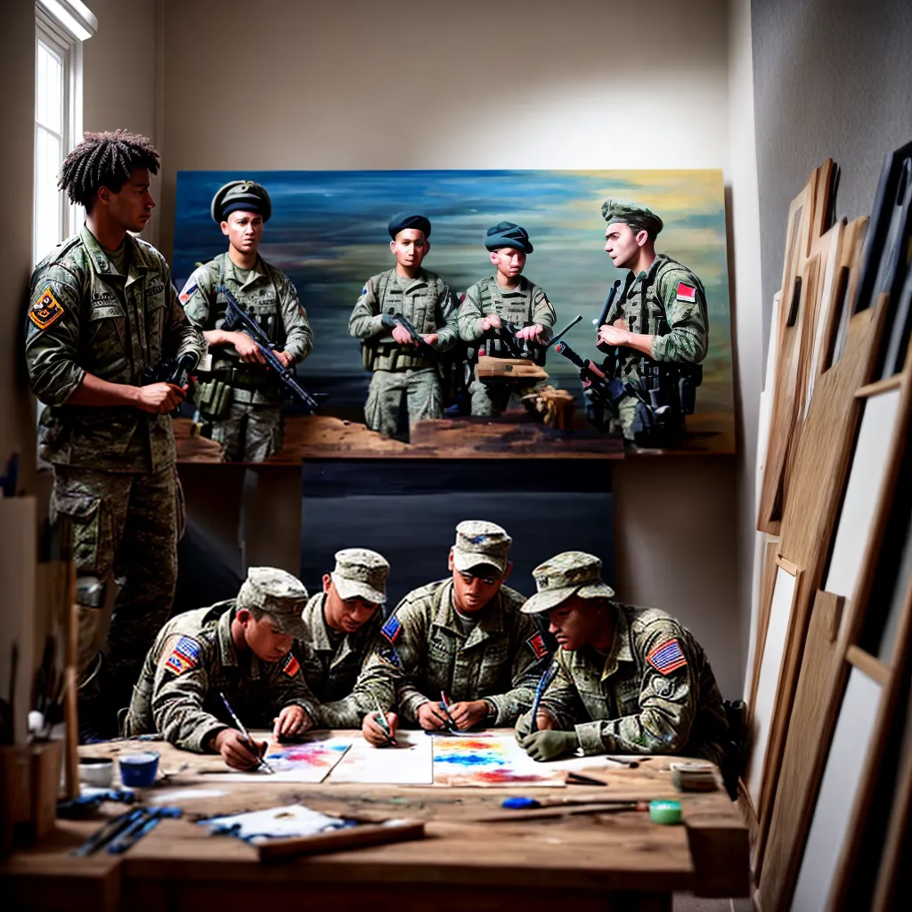 soldados estudio arte guerra