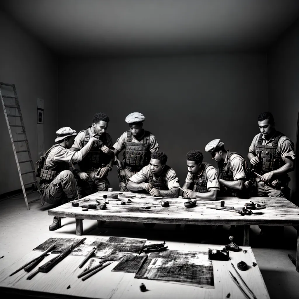 soldados estudio arte guerra 1