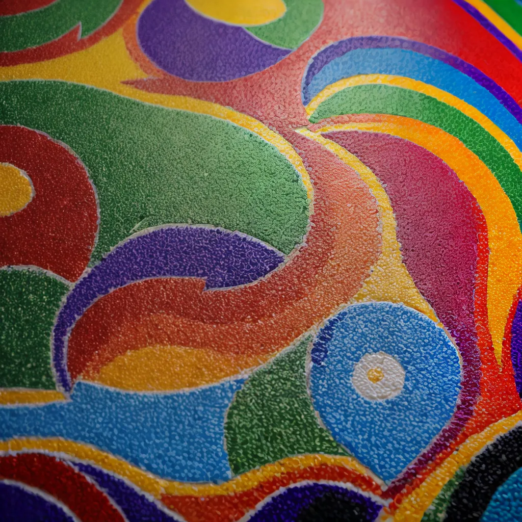 mosaico colorido arte parede