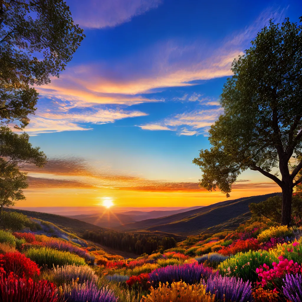 mosaico por do sol artistico