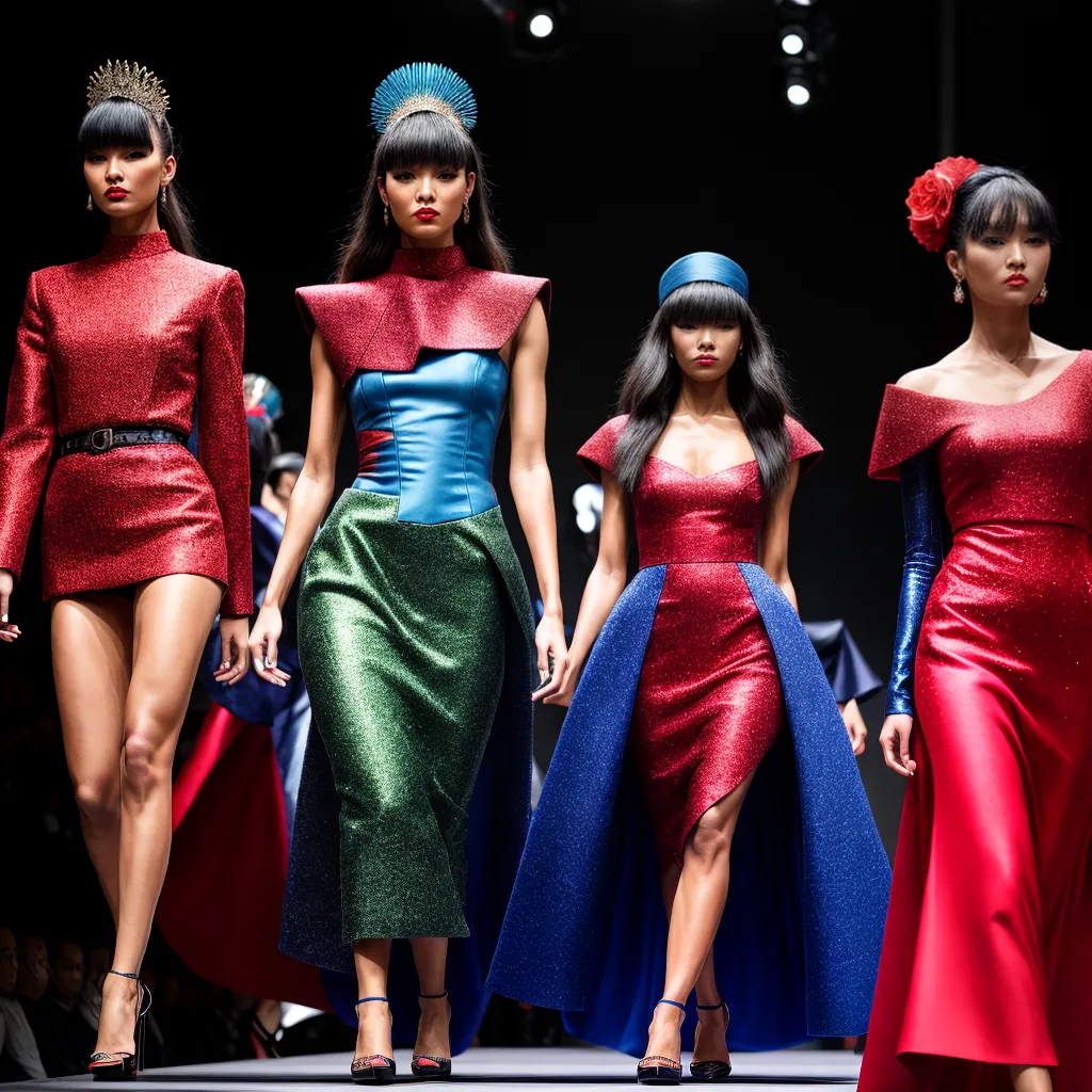 desfile moda avant garde cores artisticas