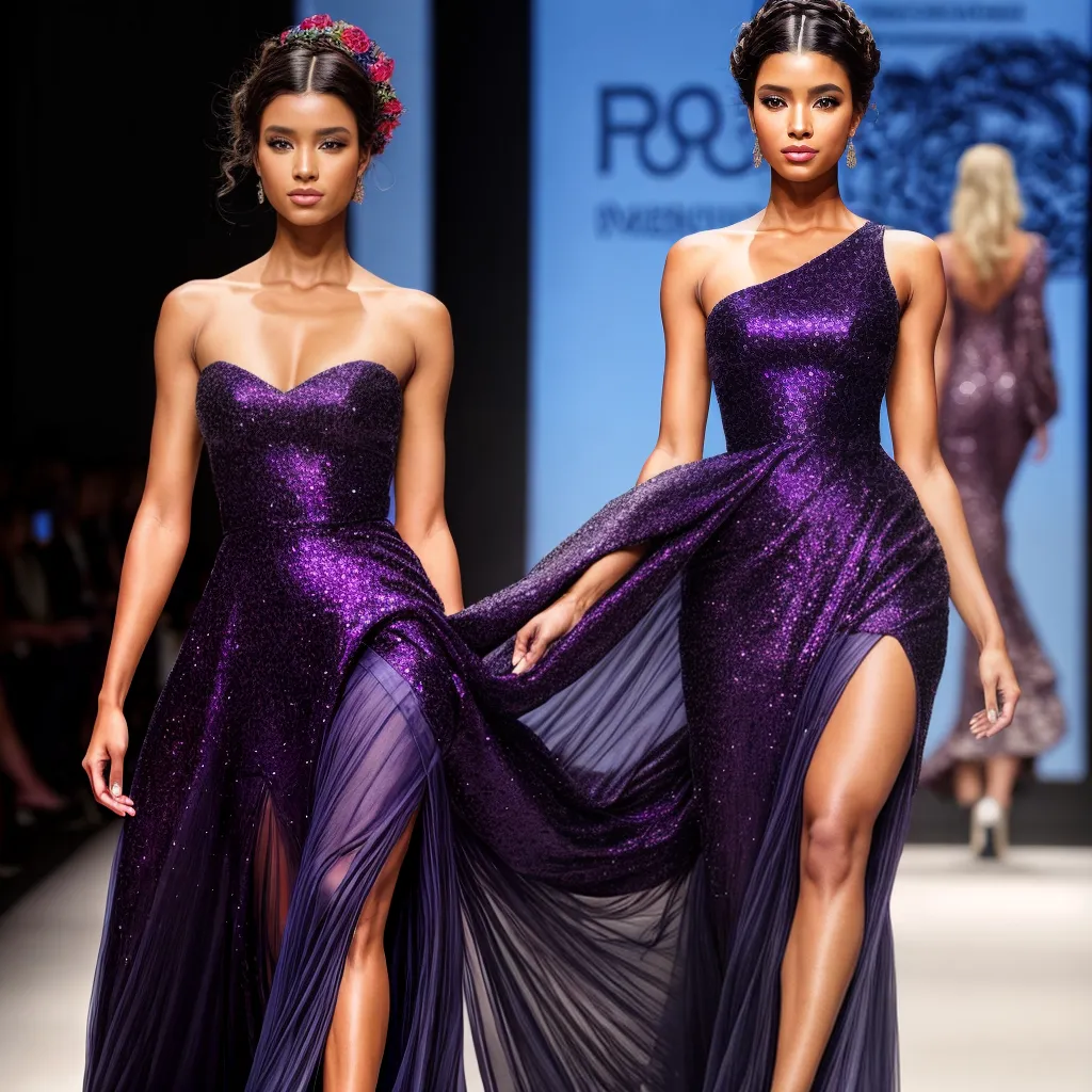 modelo passarela vestido pintura