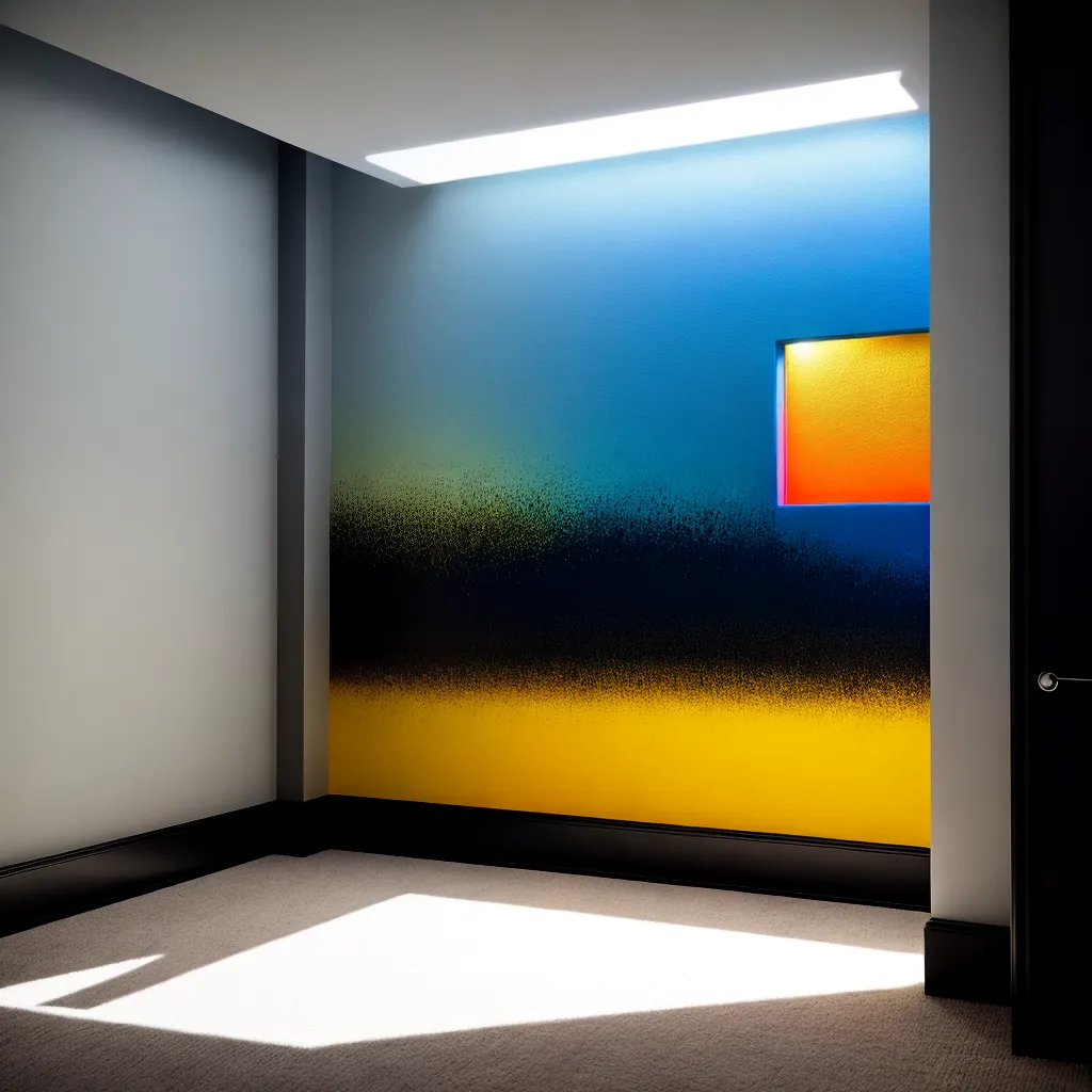 pintura abstrata luz sombra arte