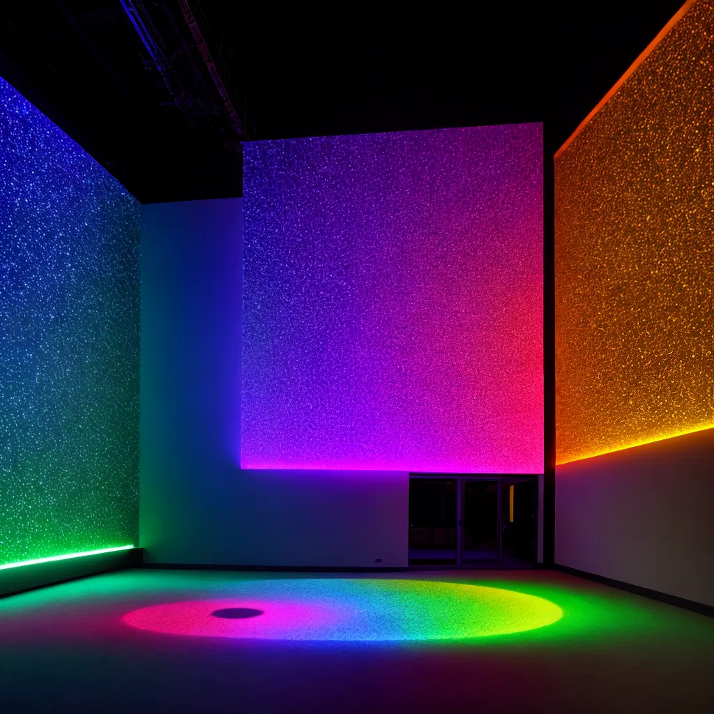 instalacao luzes coloridas arte contemporanea