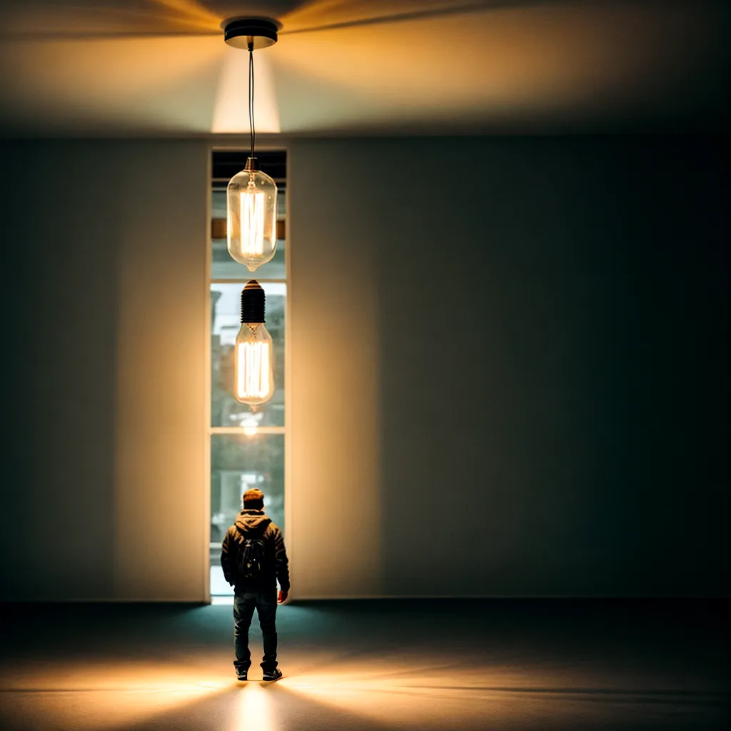 troca lampada confiante escada
