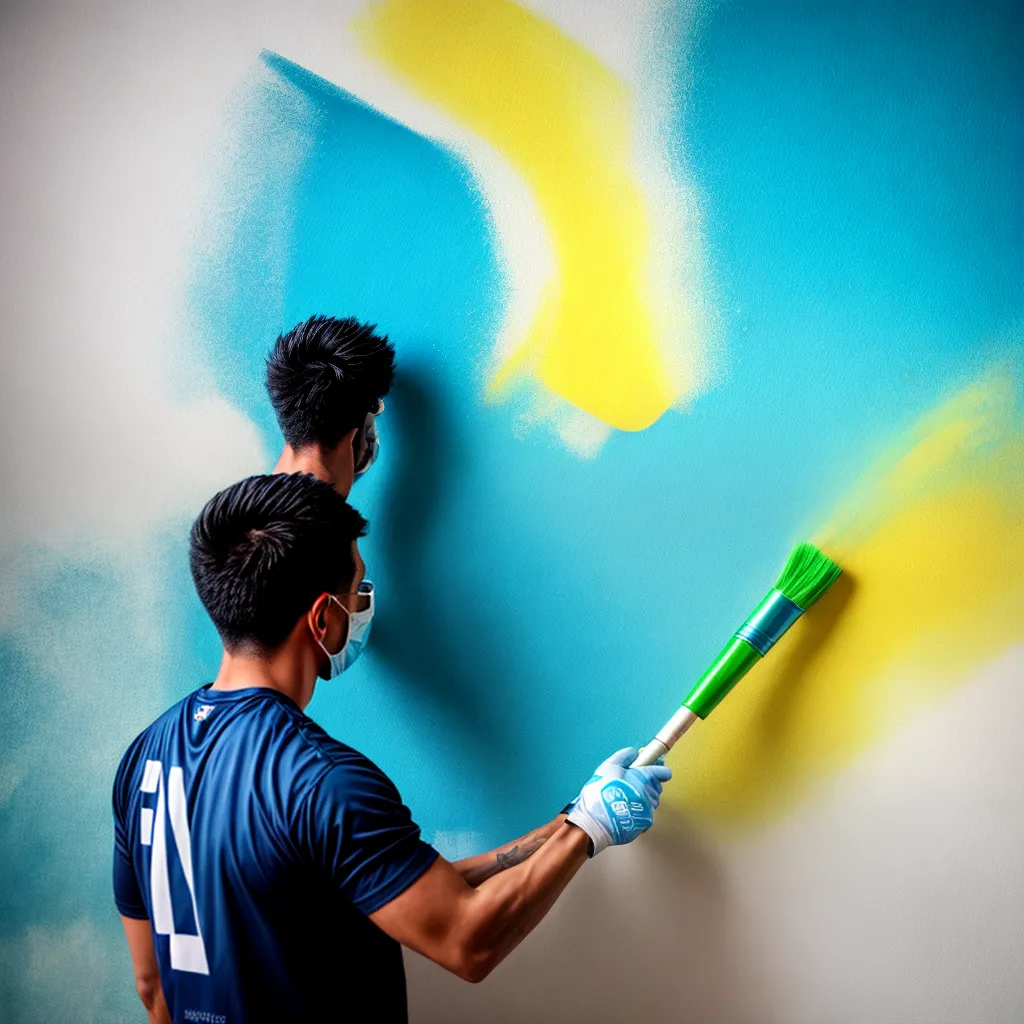 pintor transformando parede cores