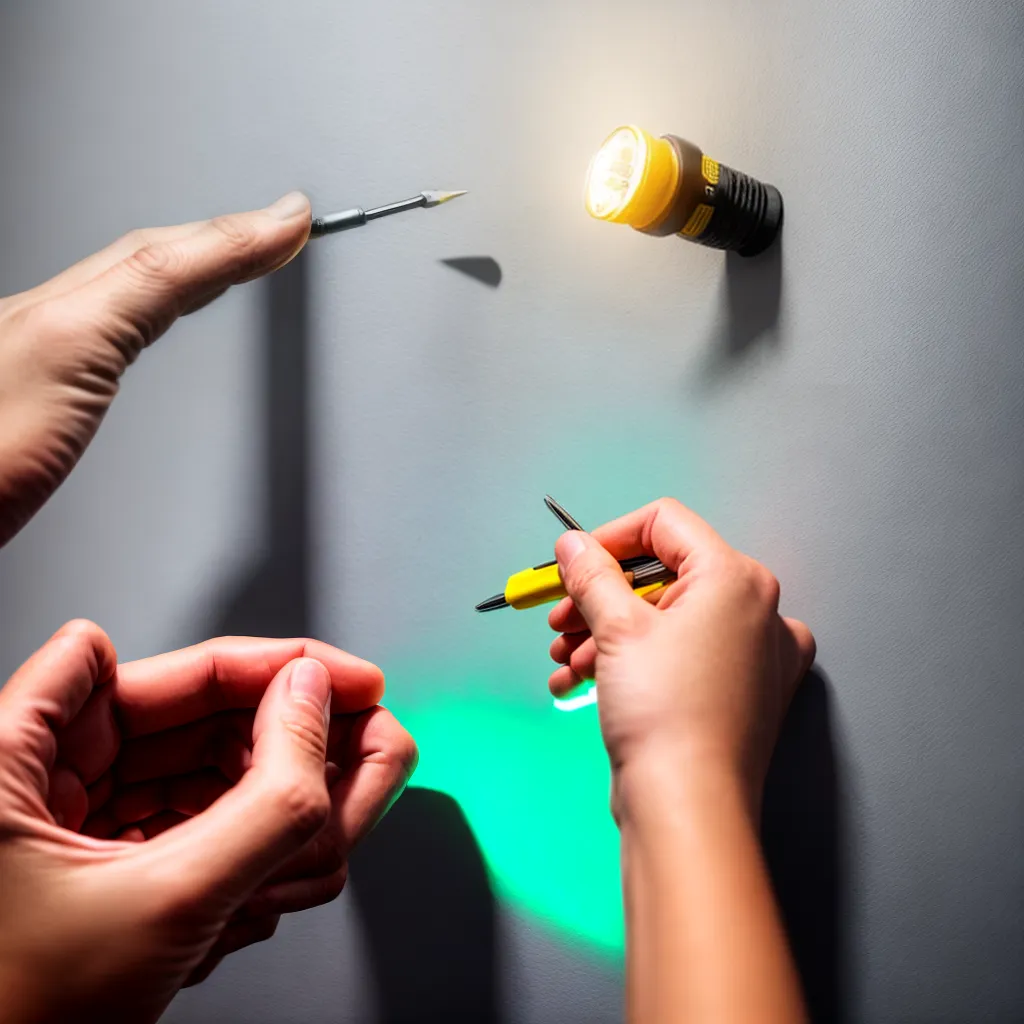 mao desparafusando interruptor luz