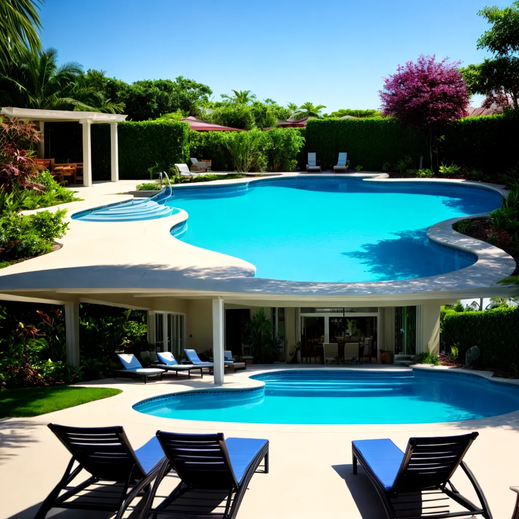 piscina verao natureza cadeiras limpeza