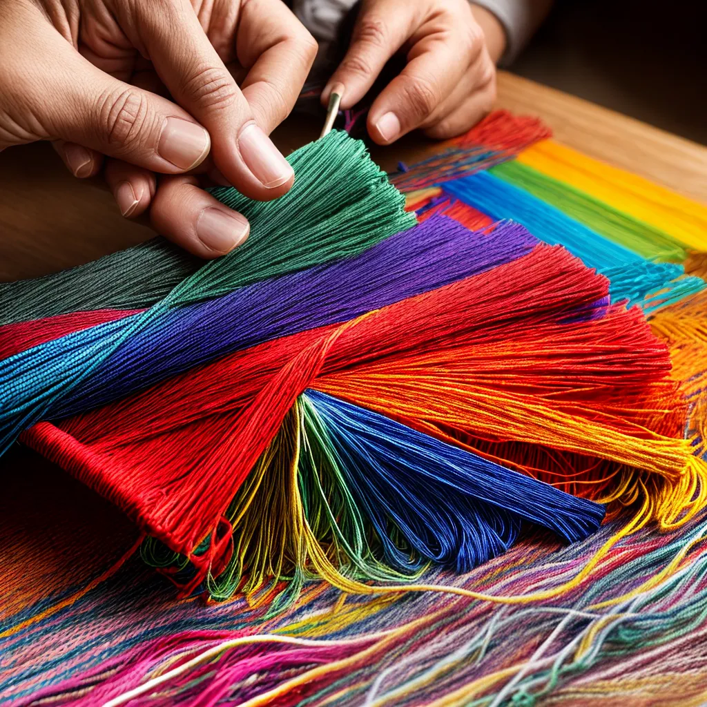 artesao tecido colorido tradicao craft