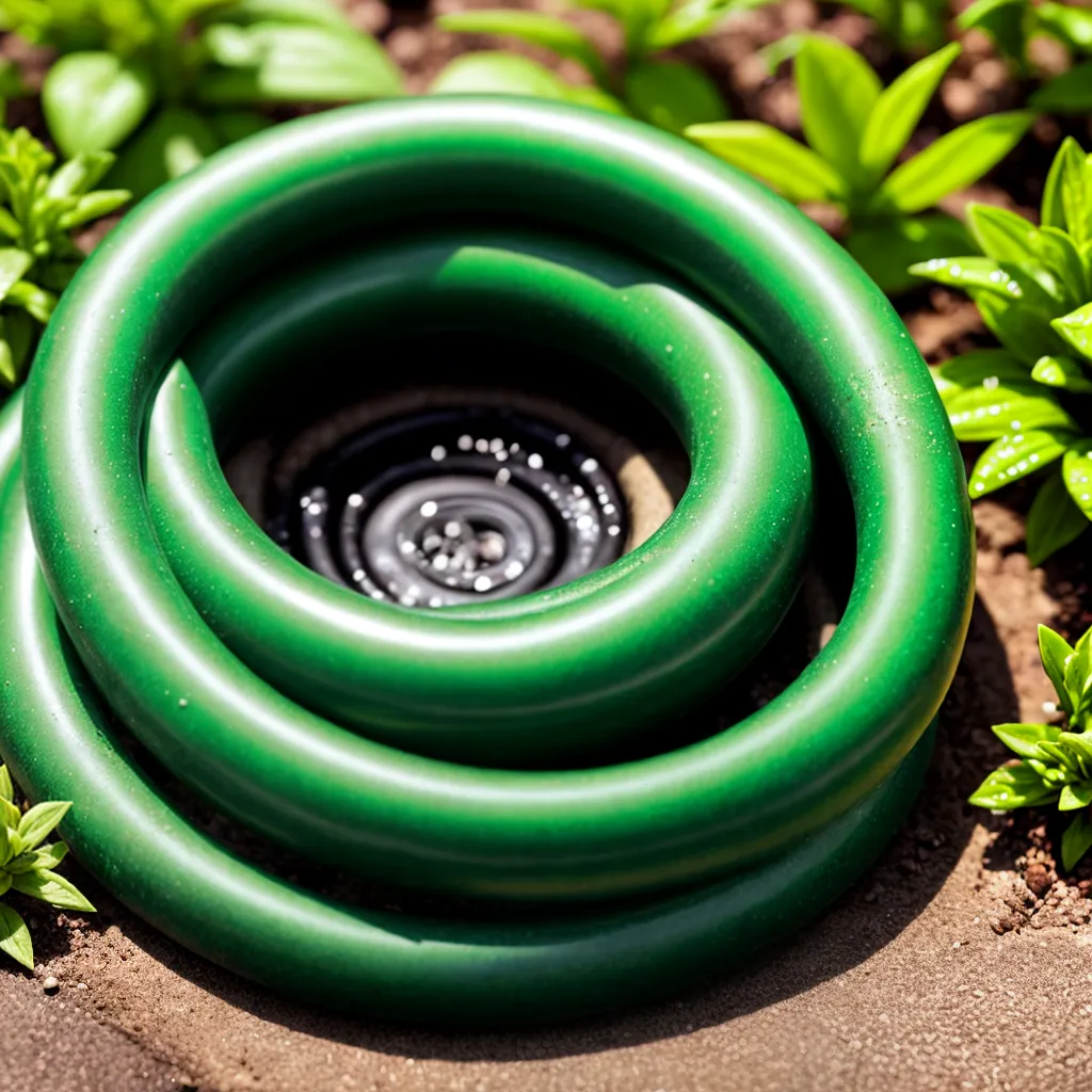 vazamento mangueira jardim verde