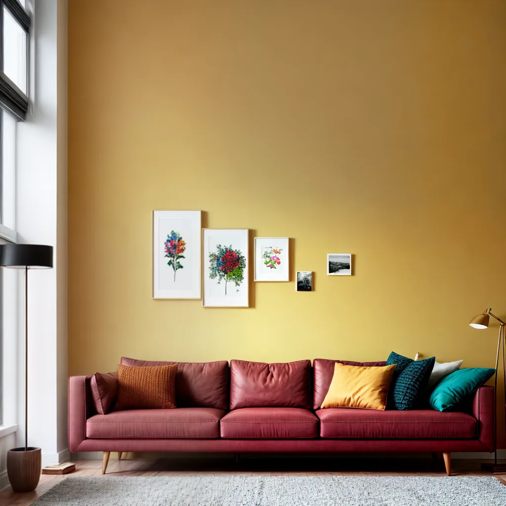 sala decorada galeria cores vibrantes