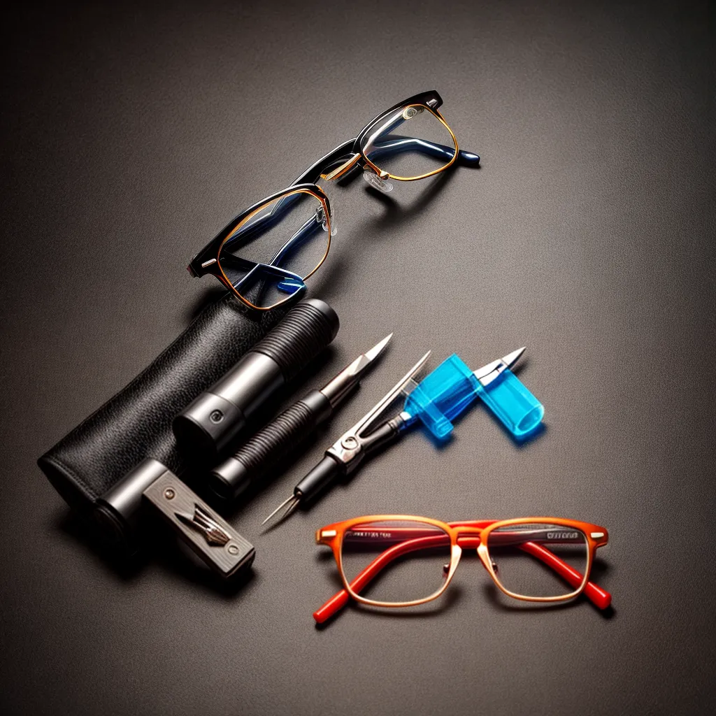 oculos quebrados ferramentas reparo