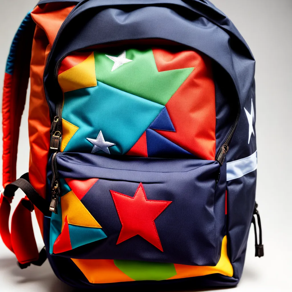 mochila rasgada patches coloridos