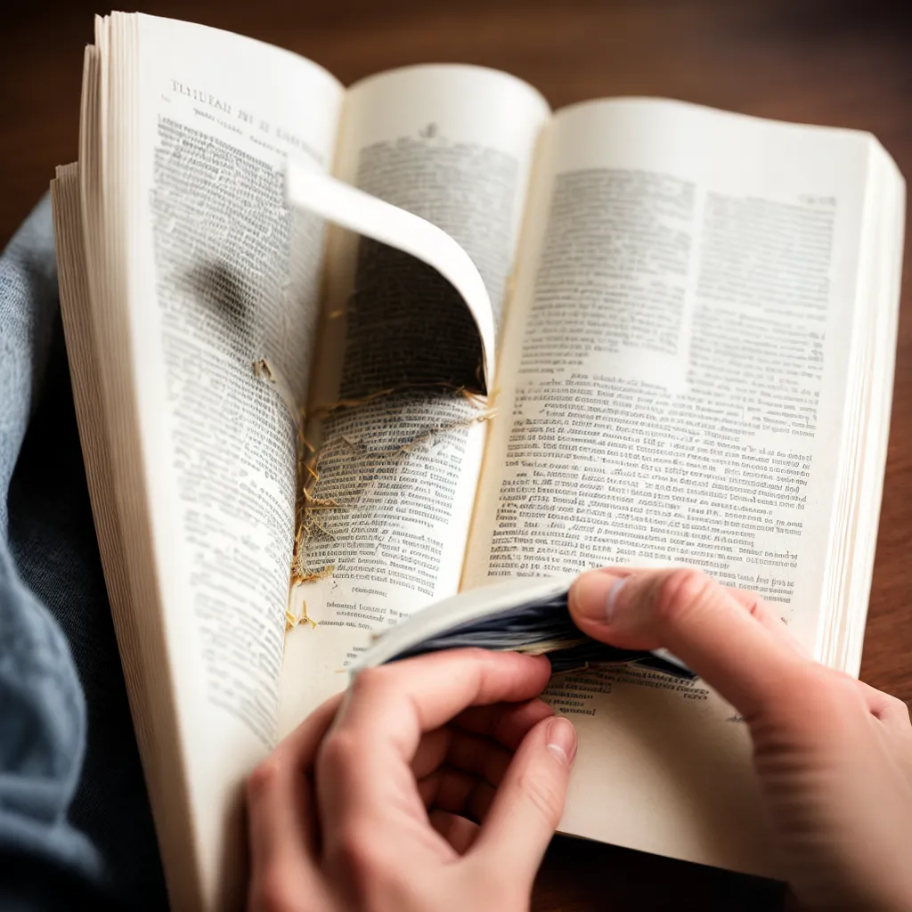 maos reparando livro rasgado