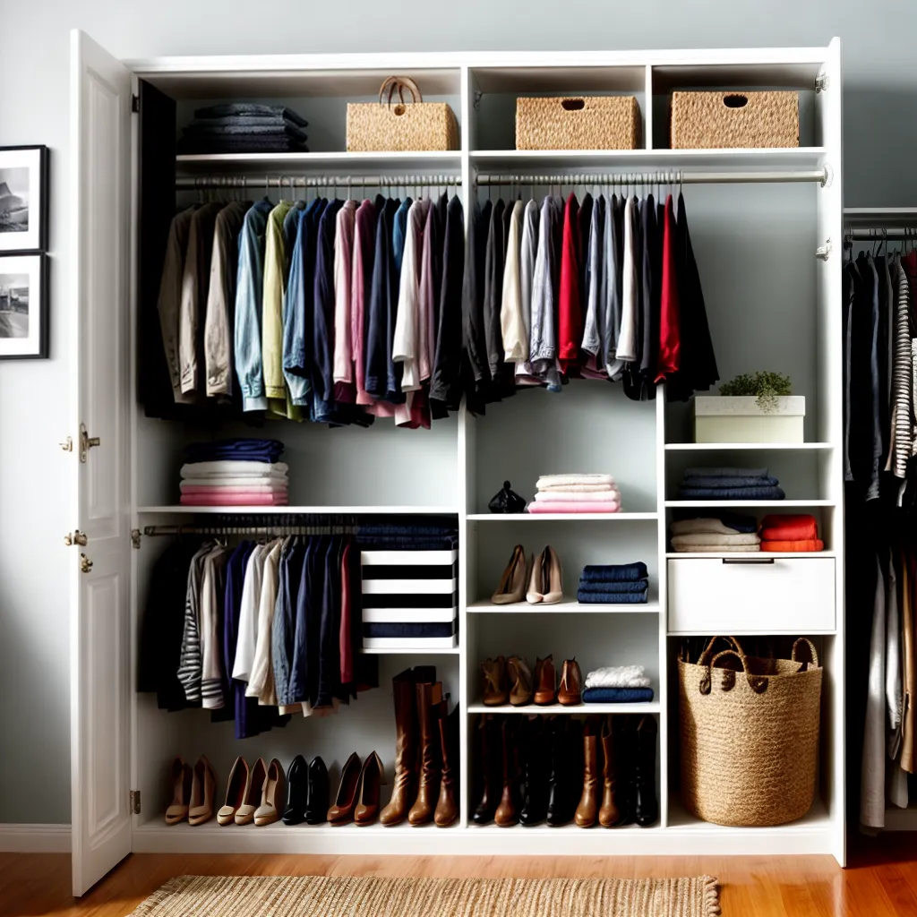 closet desorganizado roupas caos armazenamento