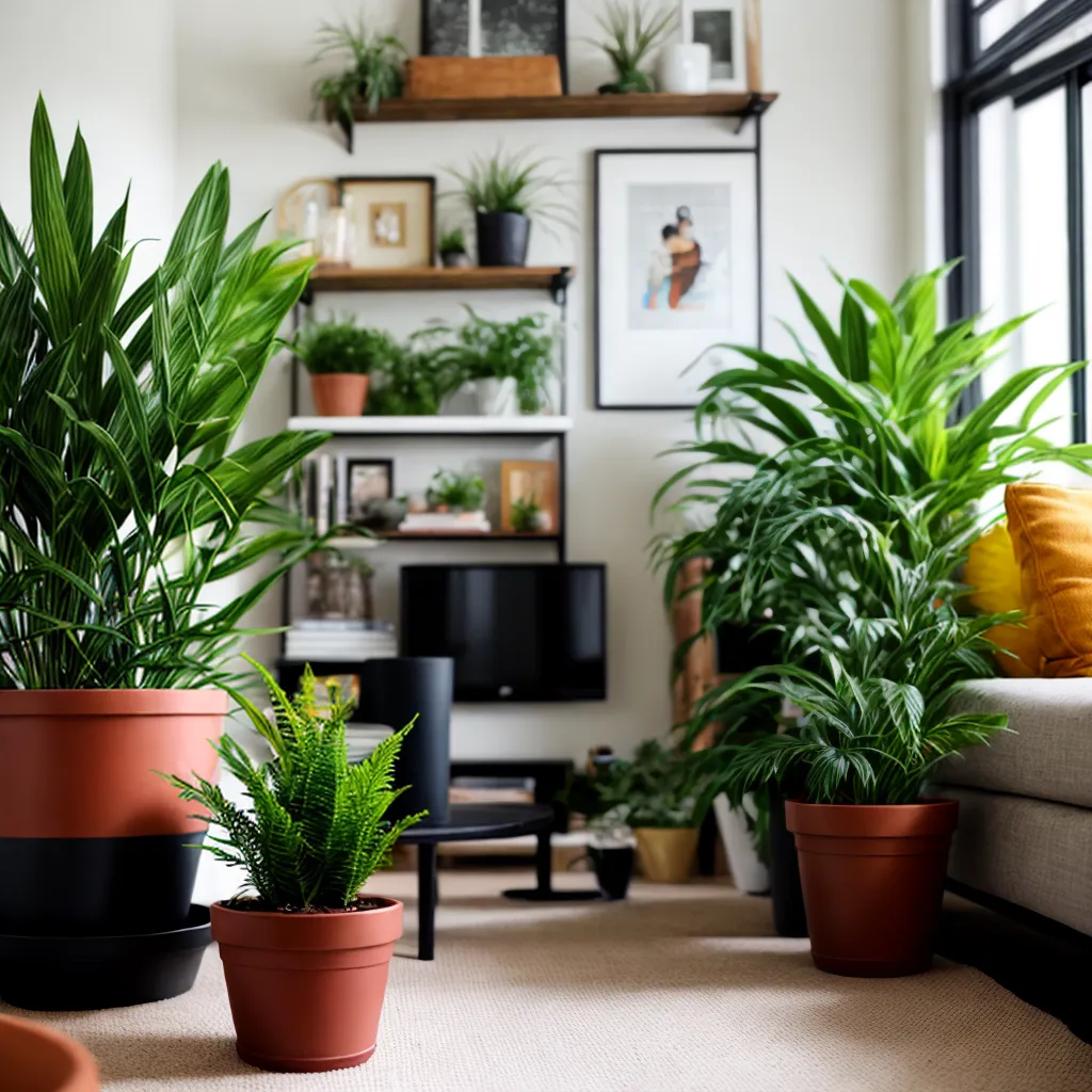 sala desorganizada plantas murchas