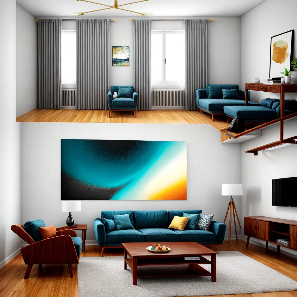 sala quadro abstrato conflito decoracao