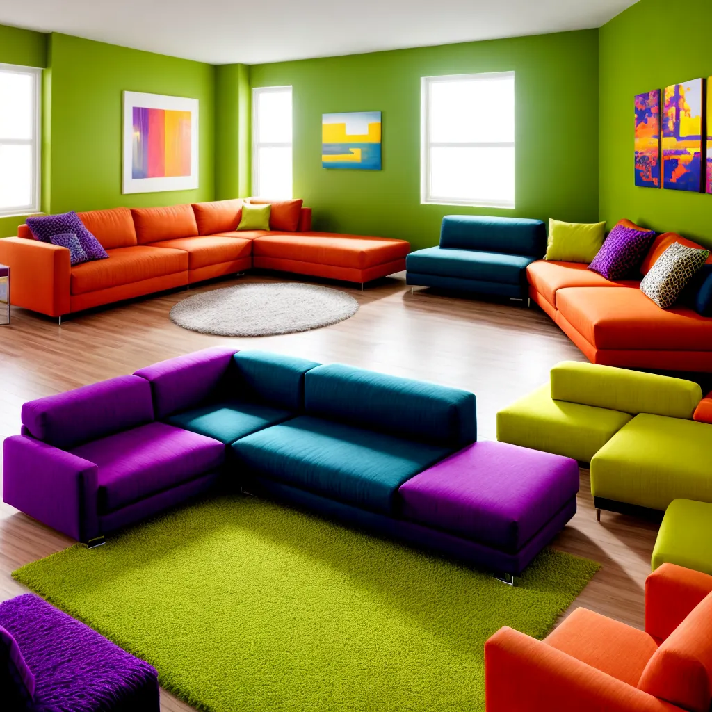 sala cores contraste caos decoracao