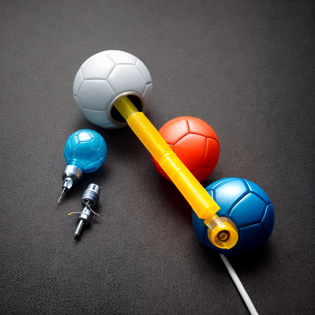 bola futebol inflar agulha bomba