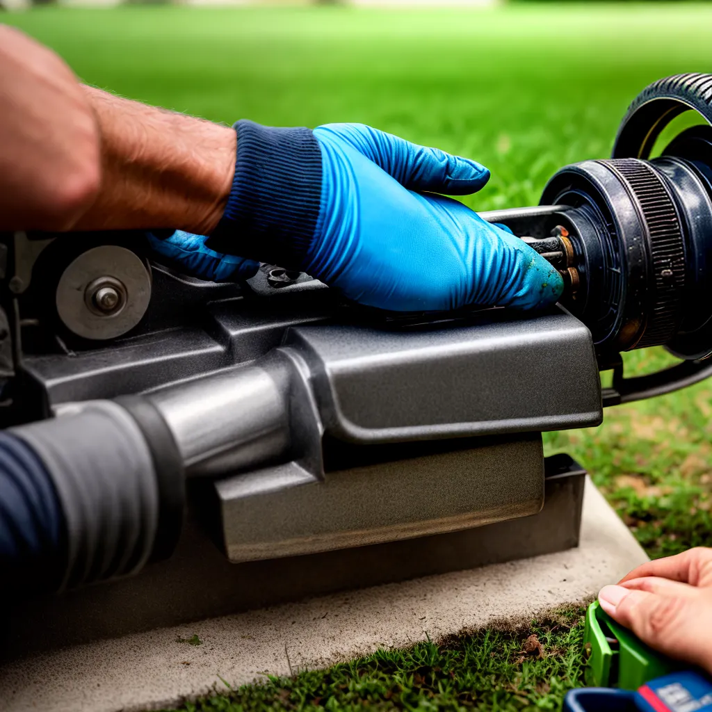 conserto lawnmower maos sol