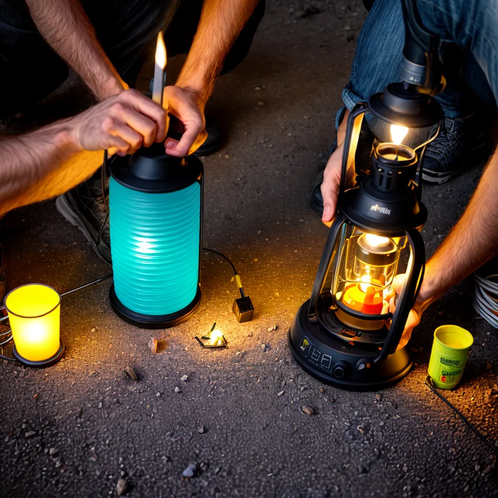 conserto lanterna camping ferramentas
