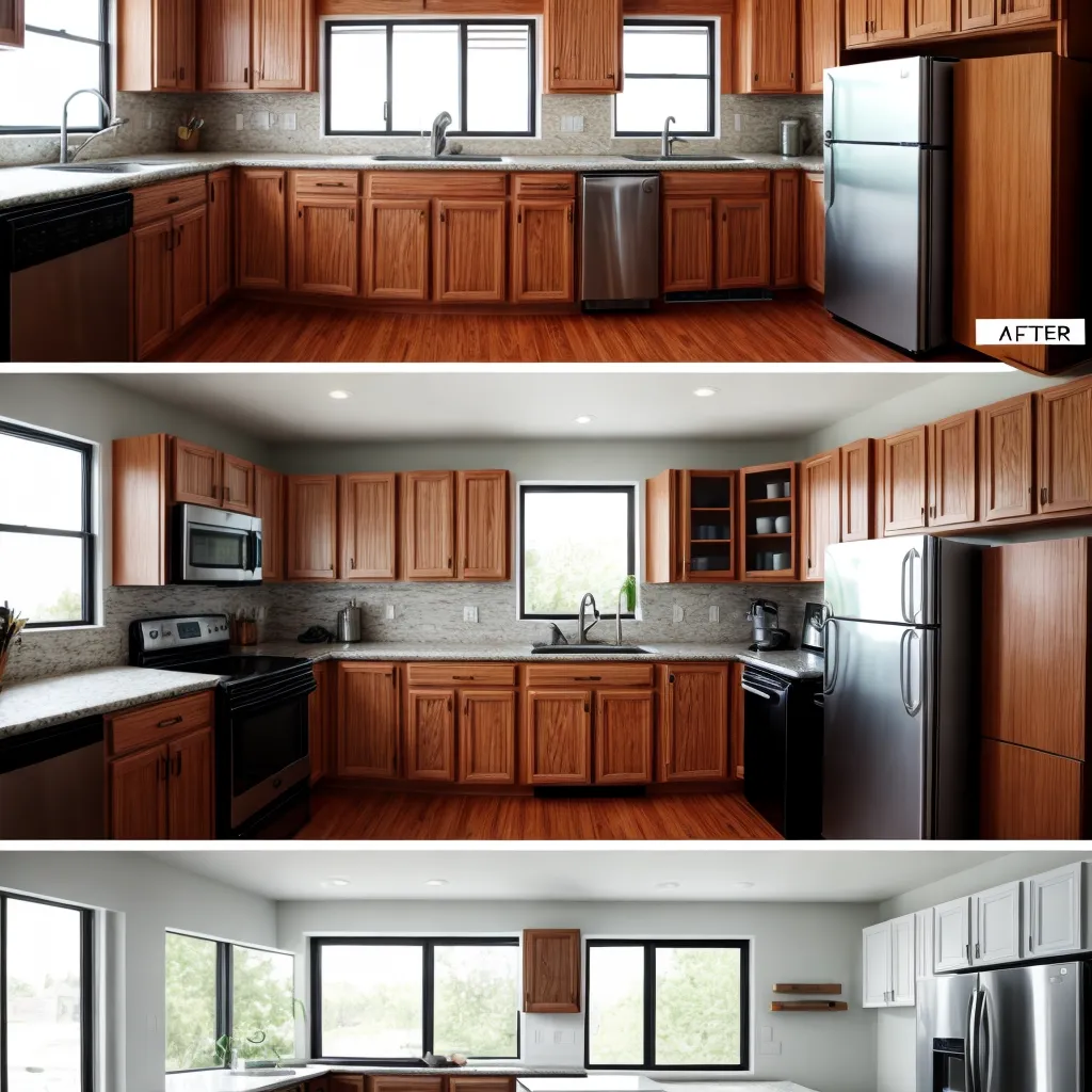 antes depois renovacao cozinha