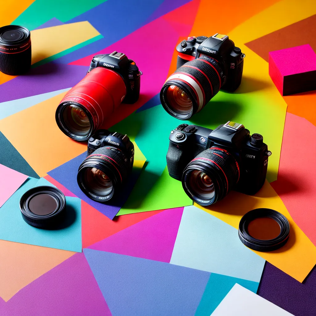 setup fotografia diy materiais coloridos