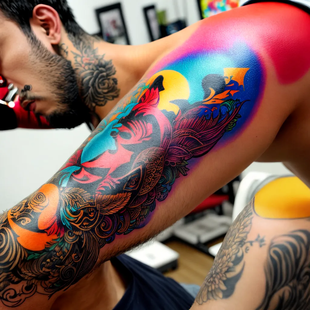 estudio tatuagem colorido artistas trabalho