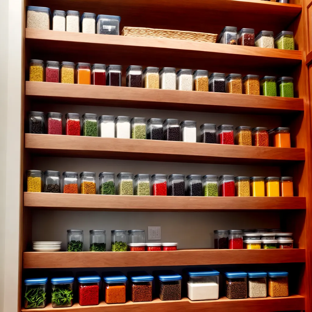 despensa organizada frutas legumes especiarias