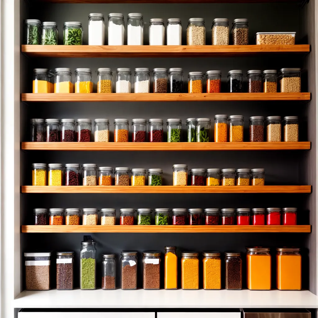 despensa organizada alimentos coloridos