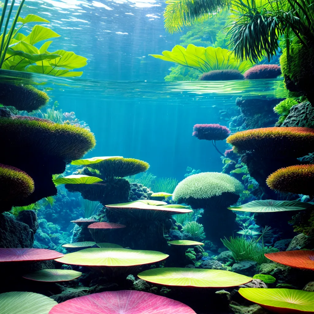 cena subaquatica plantas aquaticas guia