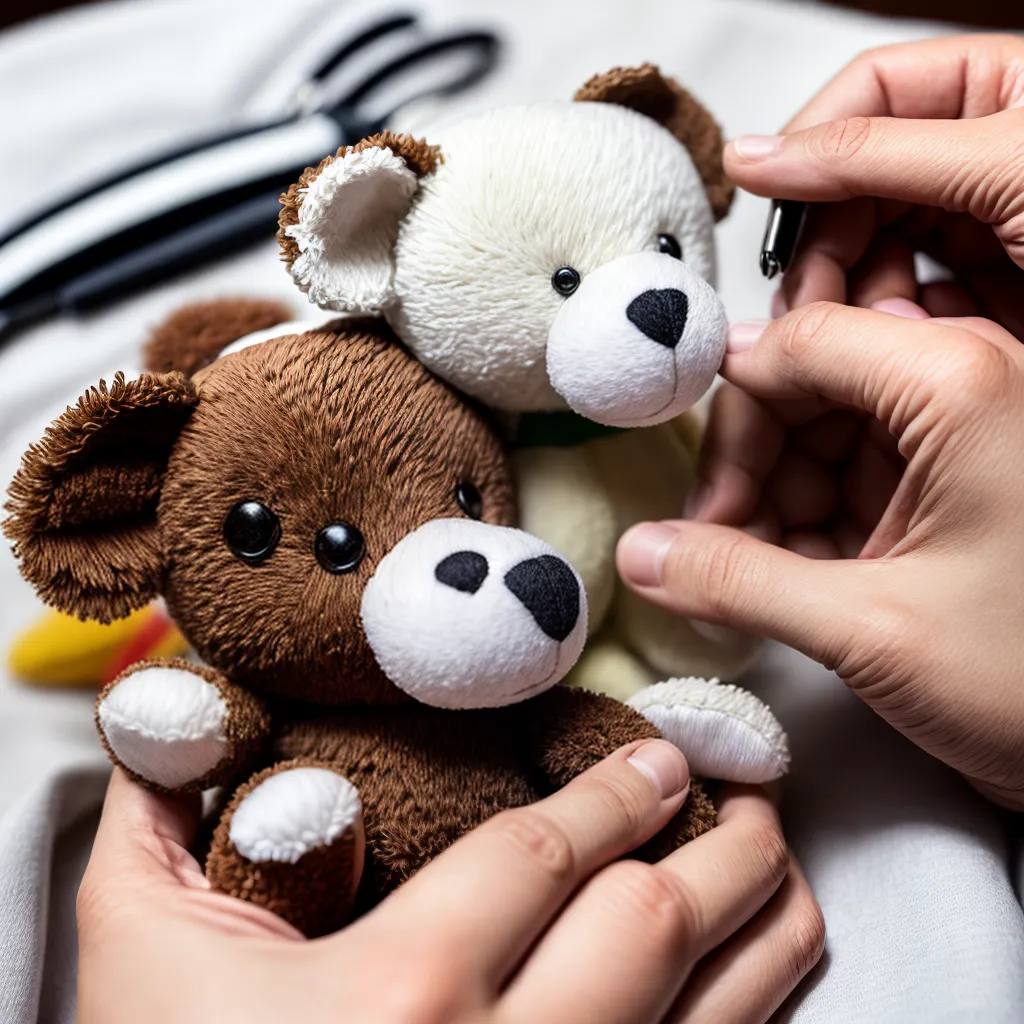 costura urso rasgado infancia