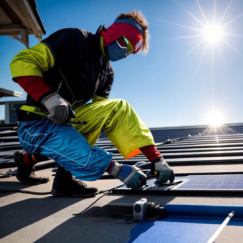 painel solar ceu azul manutencao