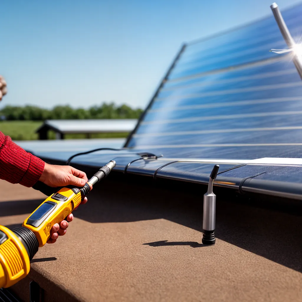 conserto aquecedor solar ferramentas