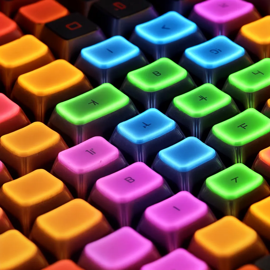 teclado led luzes vibrantes