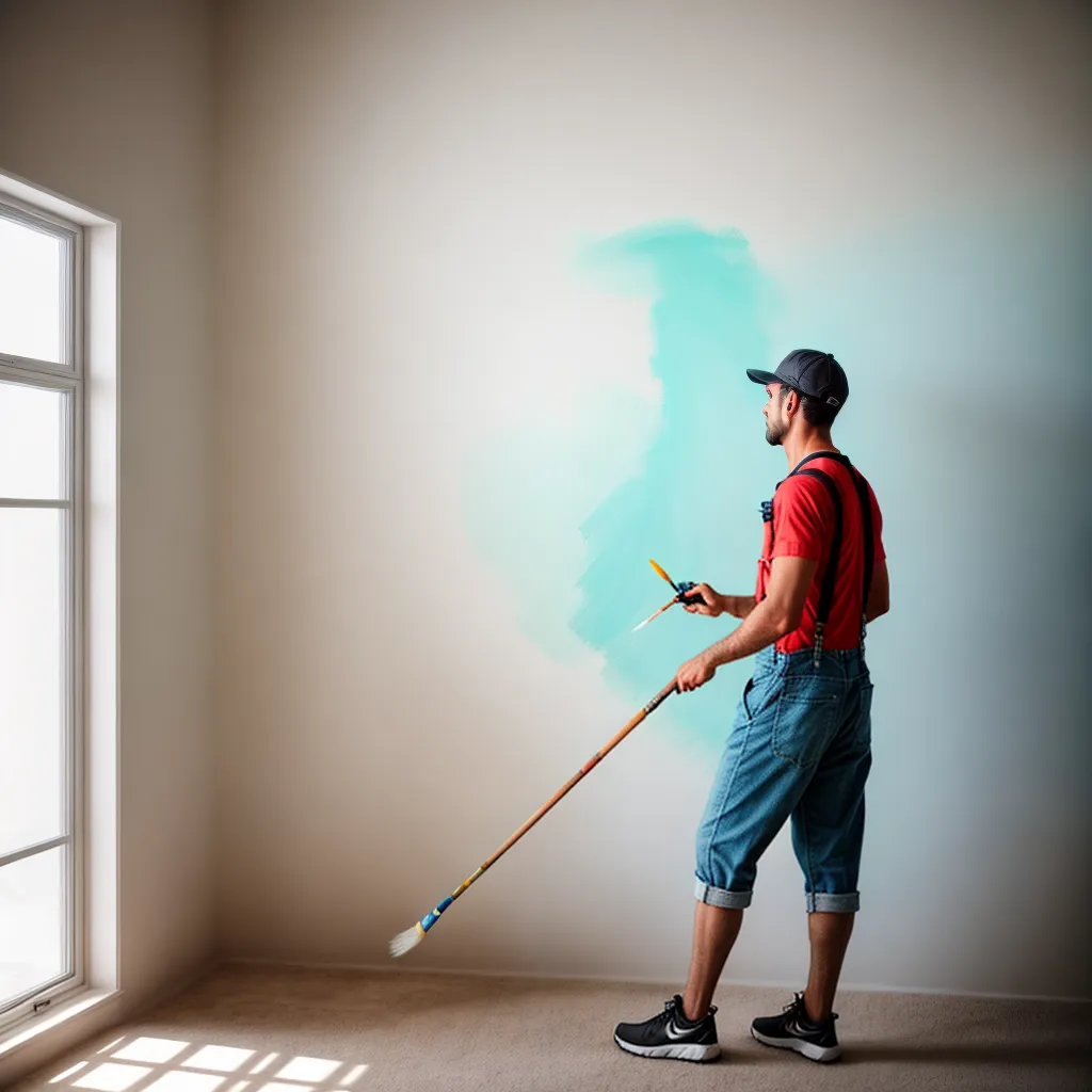 pintor profissional parede pincel