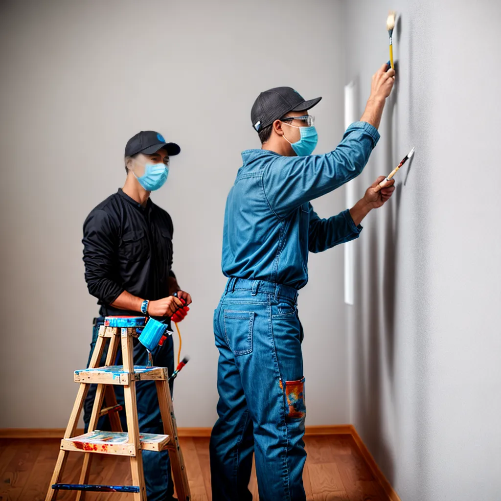 pintor profissional pintando parede 1