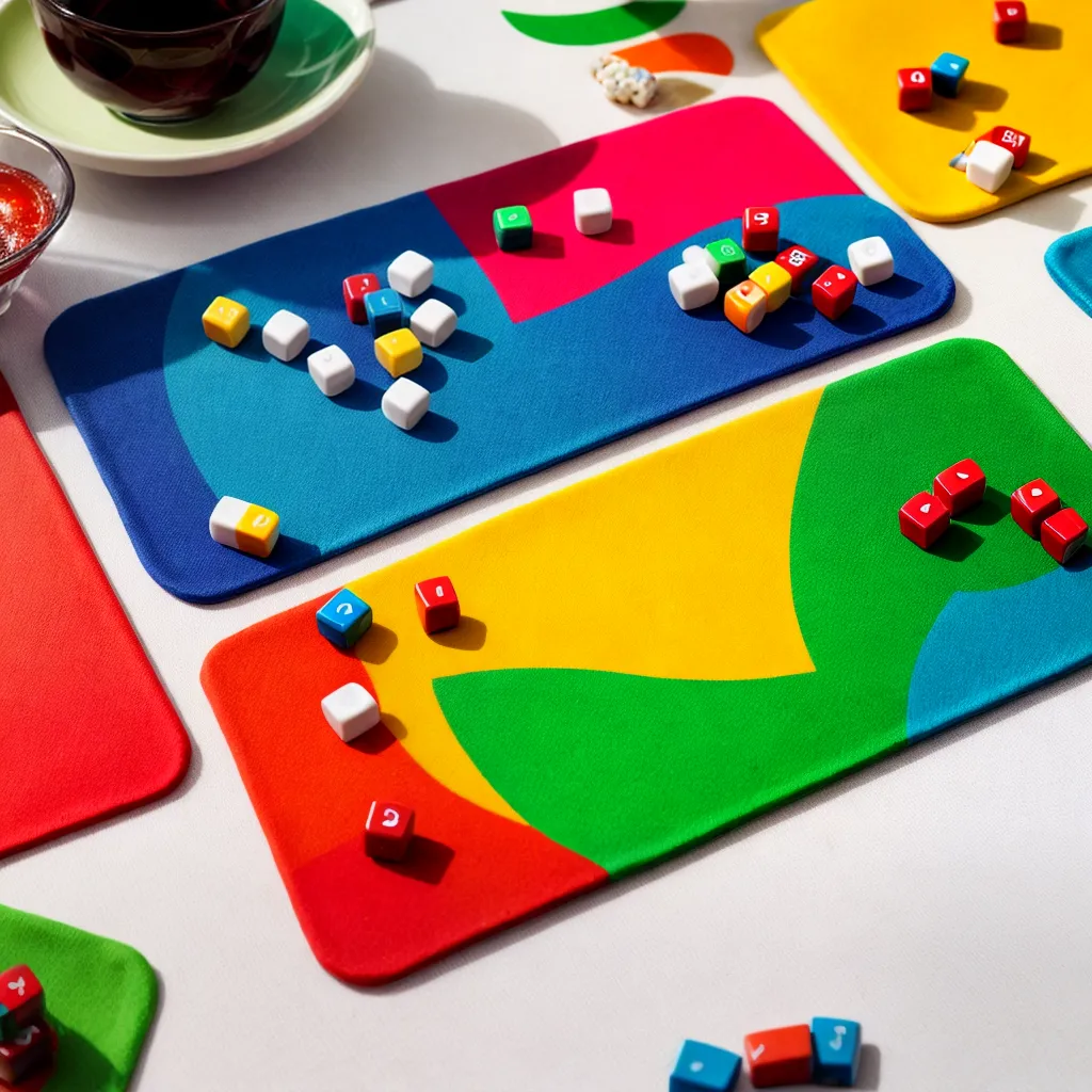 mesa estilosa jogo placemat colorido mesa estilosa jogo placemat colorido