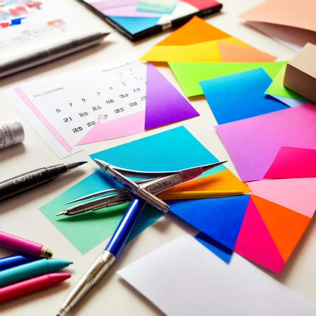 mesa artes suprimentos calendario personalizado
