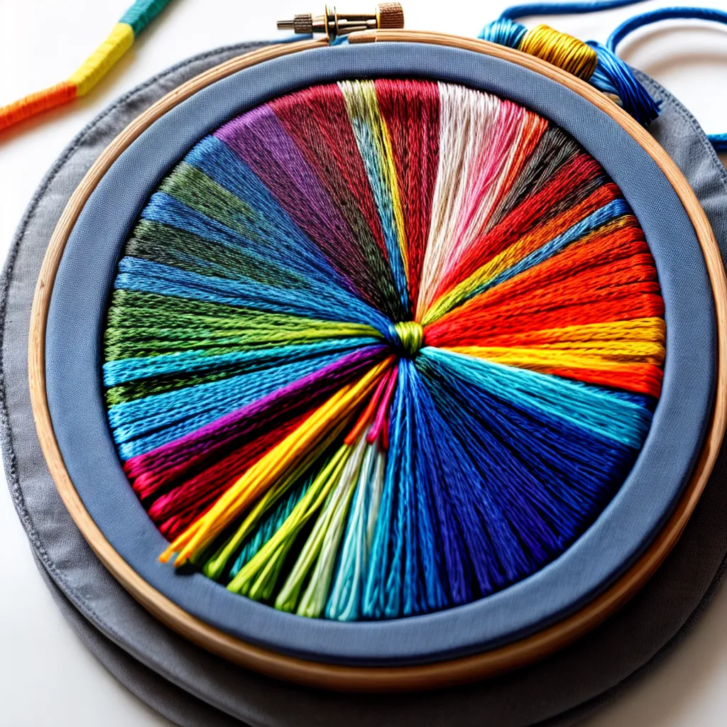 bordado colorido criatividade tecido