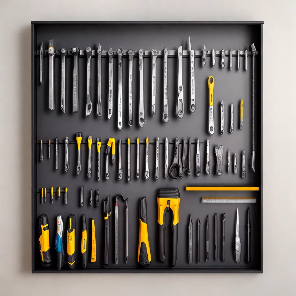 painel ferramentas organizado parede