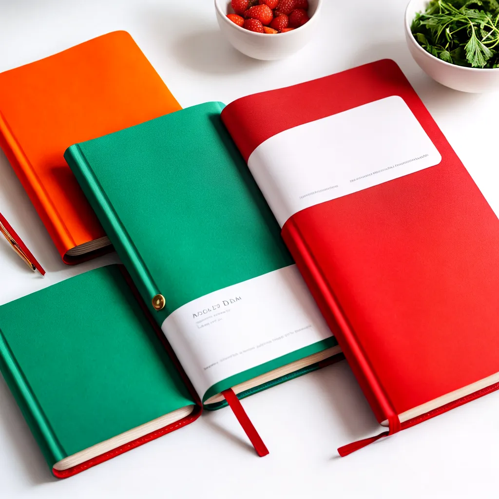 caderno receitas colorido organizado