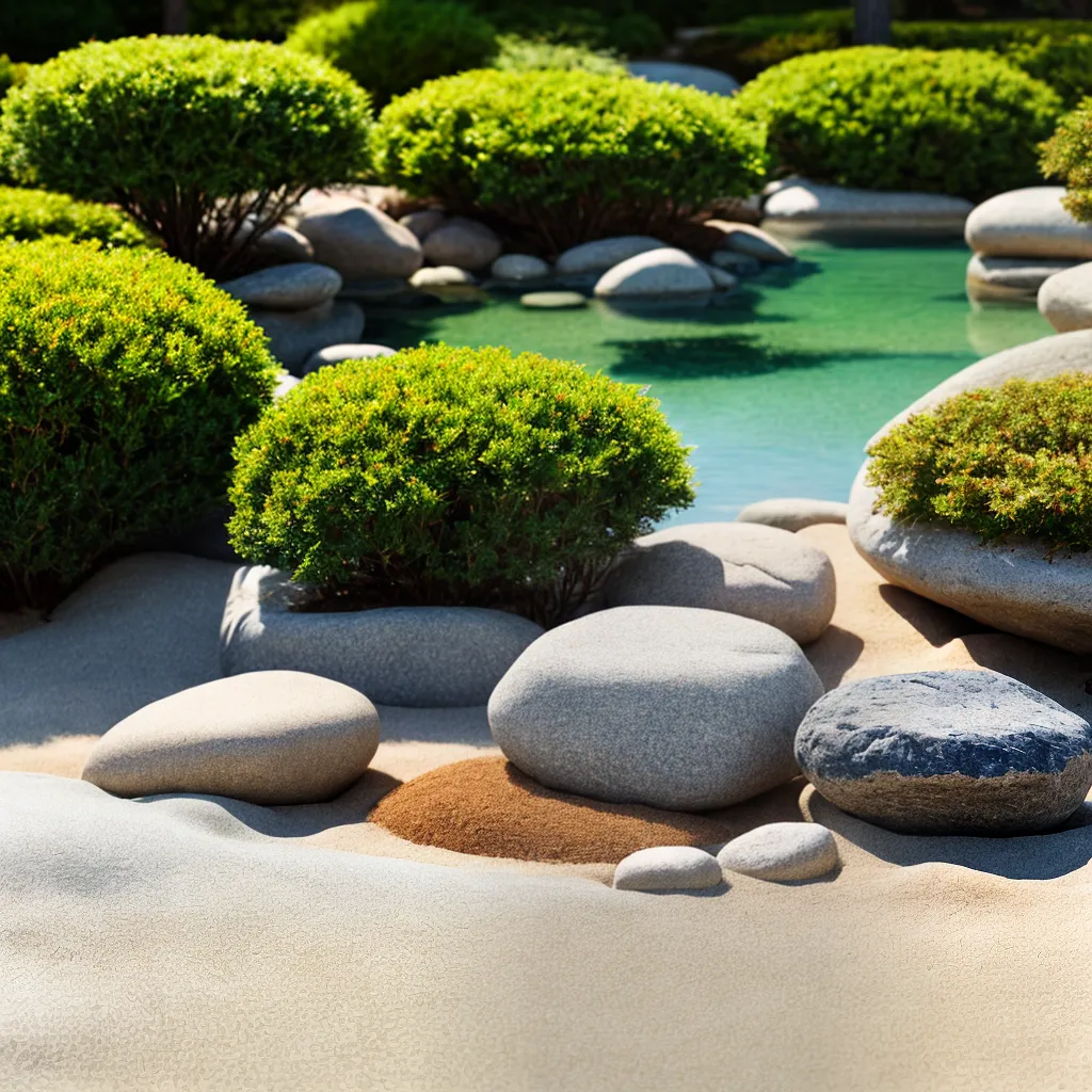 jardim zen rochas areia tranquilidade
