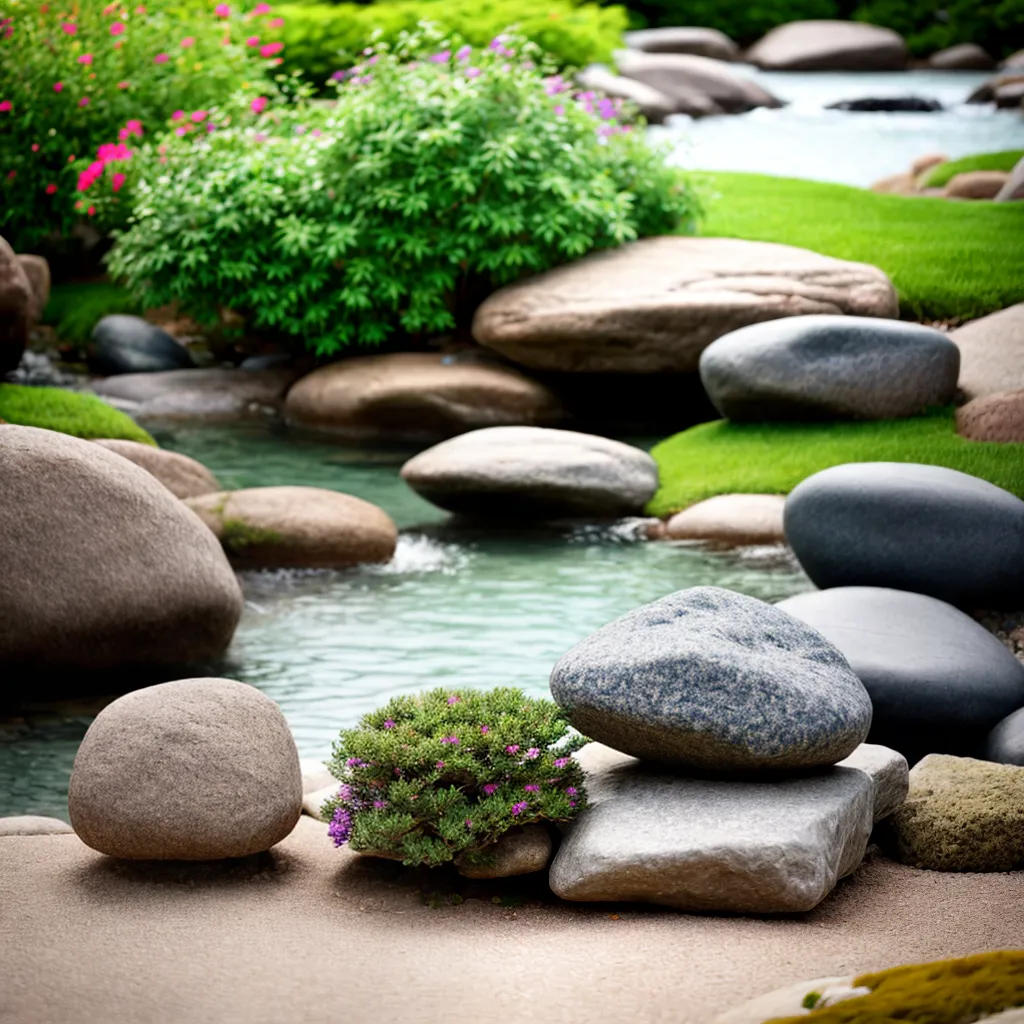 jardim rochas verde flor bonsai